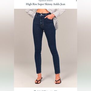 Women's Abercrombie & Fitch Super skinny Dark Blue Jeans